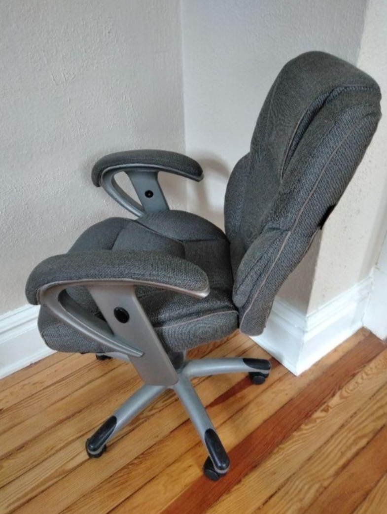 Grey Office Chair with Armrests - photo 2