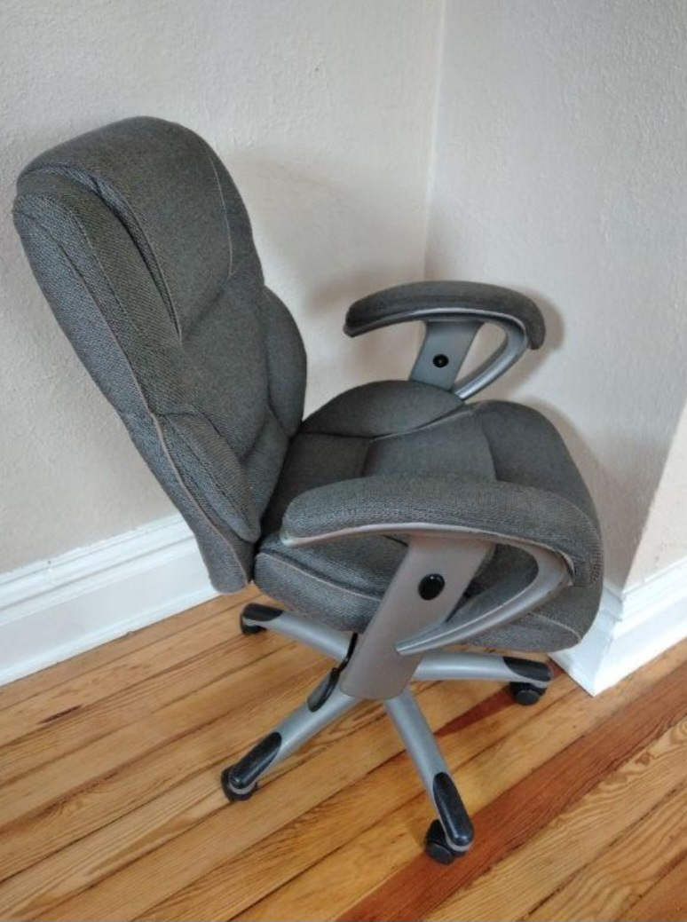 Grey Office Chair with Armrests - photo 3