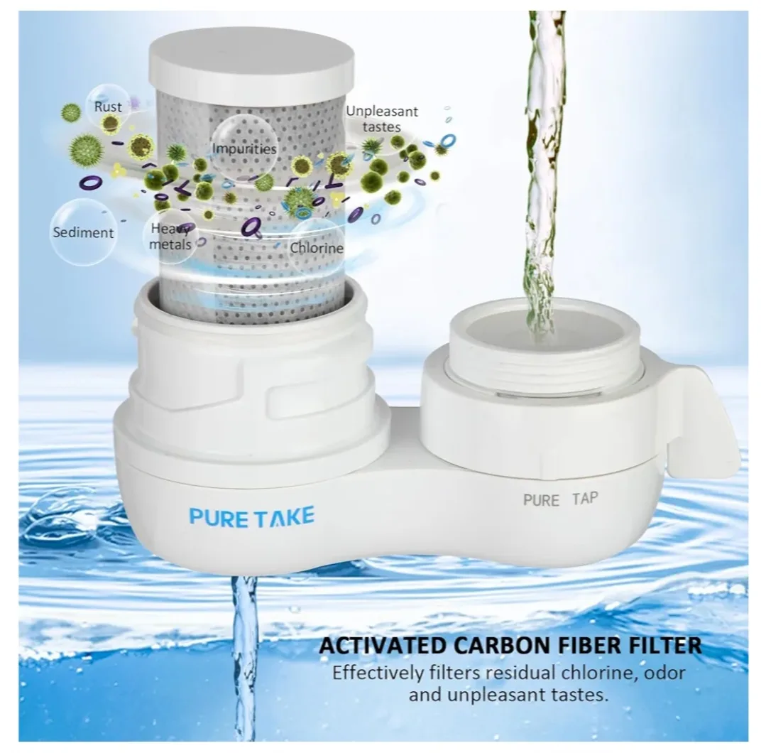 Pure Take Faucet Water Filter System with 2 Filters image indicator(2)