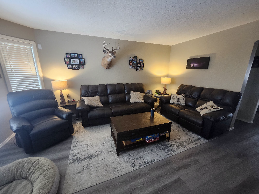Reclining Leather Sofa and Loveseat Set