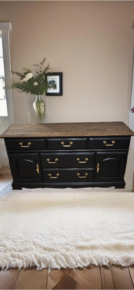 Black Bedroom Set - Dresser and Two Nightstands - photo 3