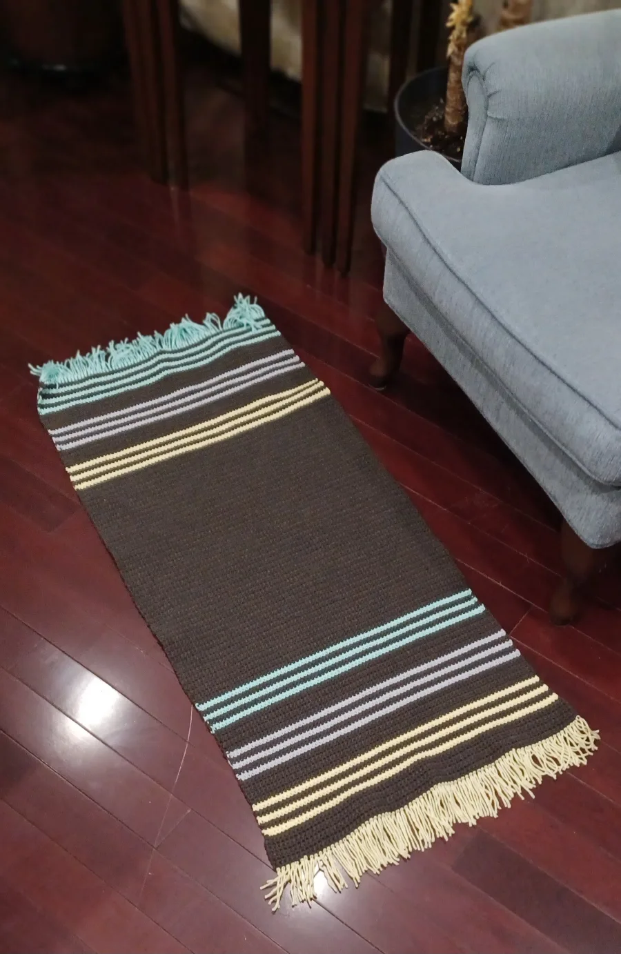 Hand-Crocheted Striped Rug image indicator(2)