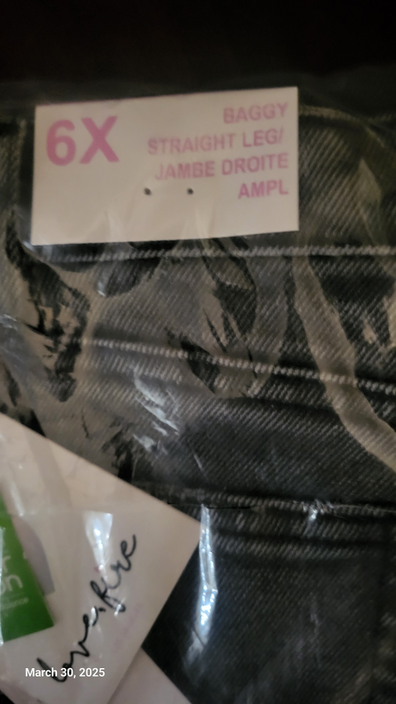 Girls' Size 6X Love,Fire Baggy Straight Leg Jeans - photo 3