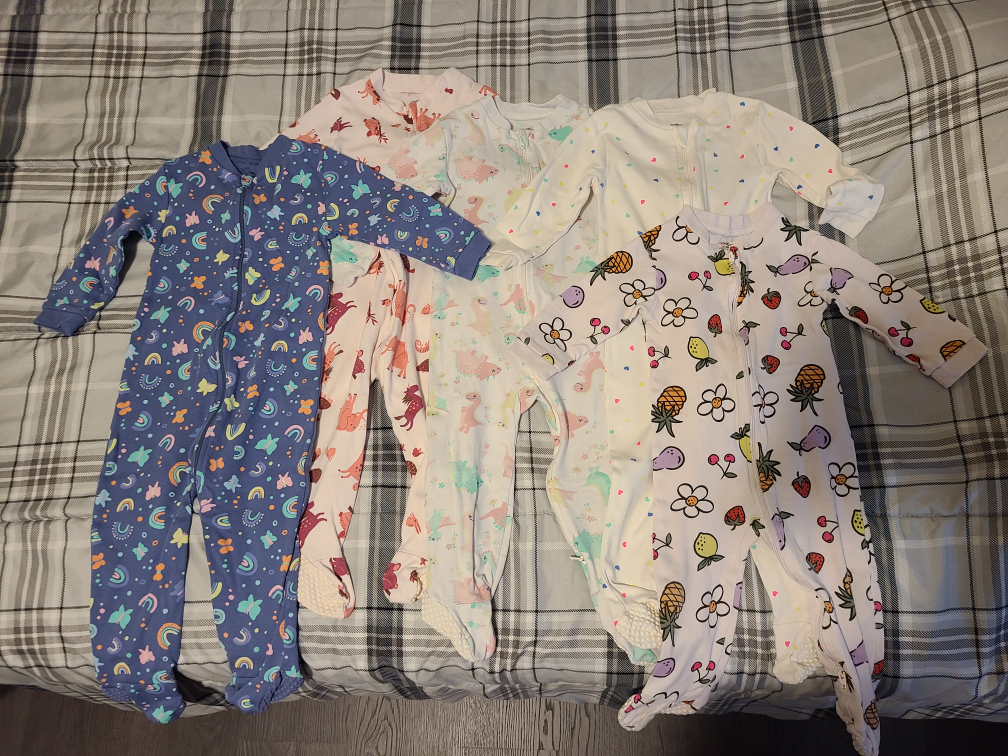 Baby Girl Sleepers - Size 18-24 Months (5 Pack)