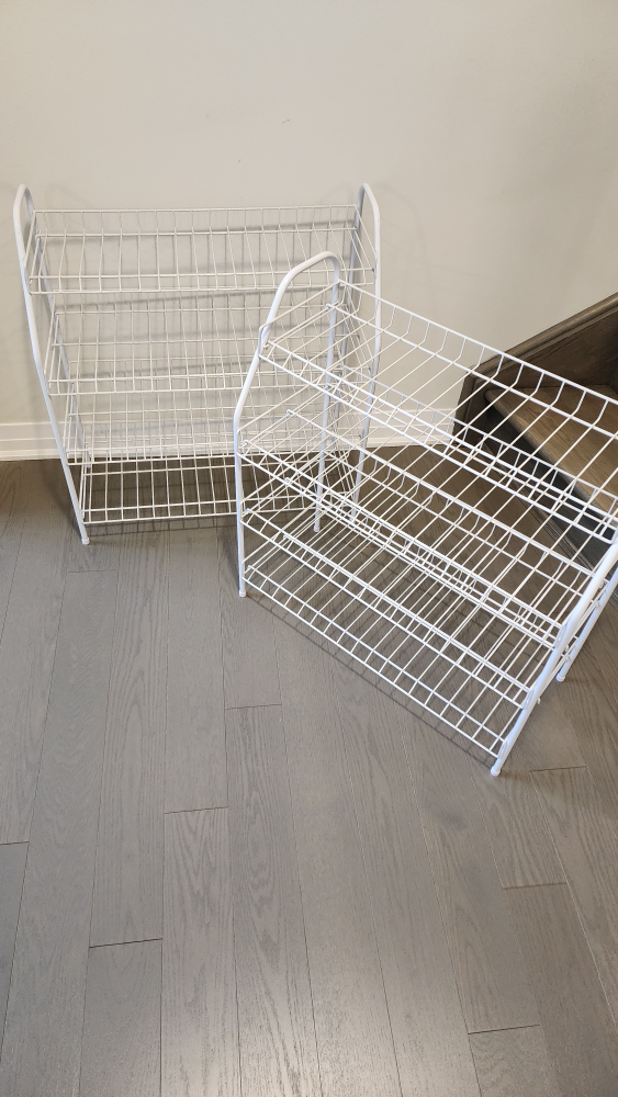 4-Tier White Metal Shoe Rack - photo 2