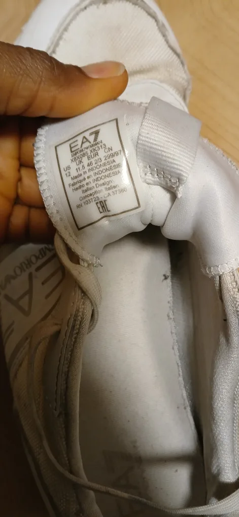 EA7 Emporio Armani White Sneakers - Size US 12 image indicator(4)