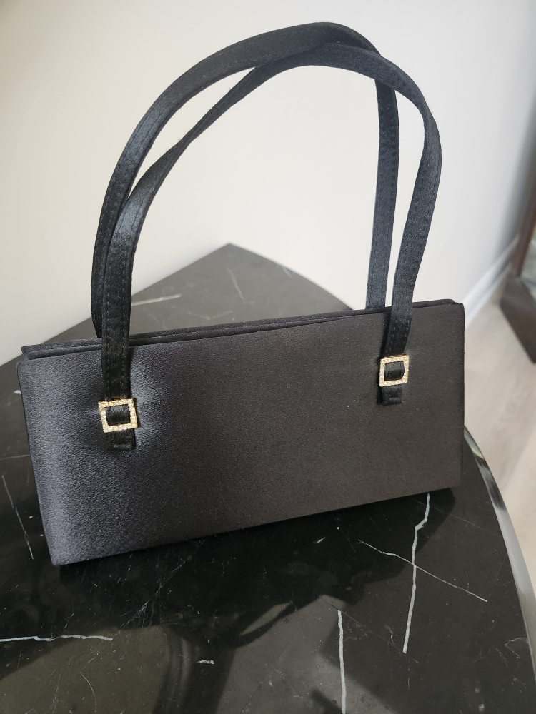 Black Satin Evening Bag