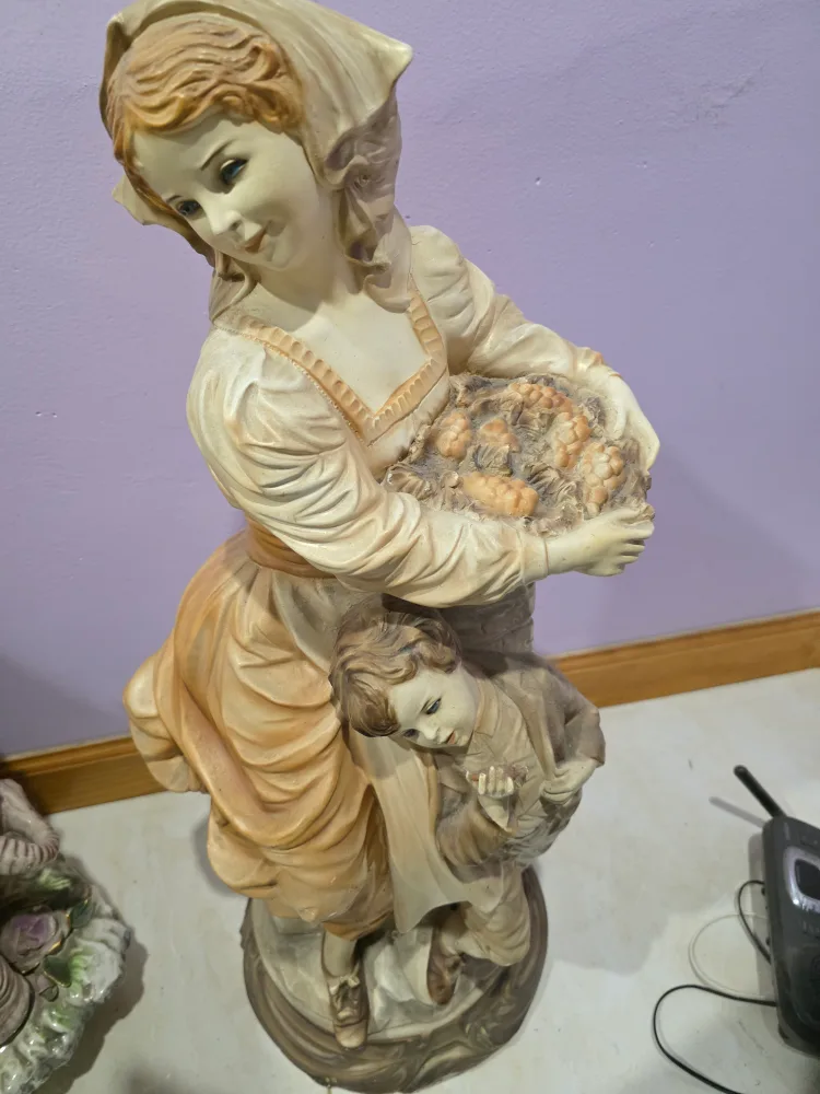Vintage Woman and Child Statue image indicator(2)
