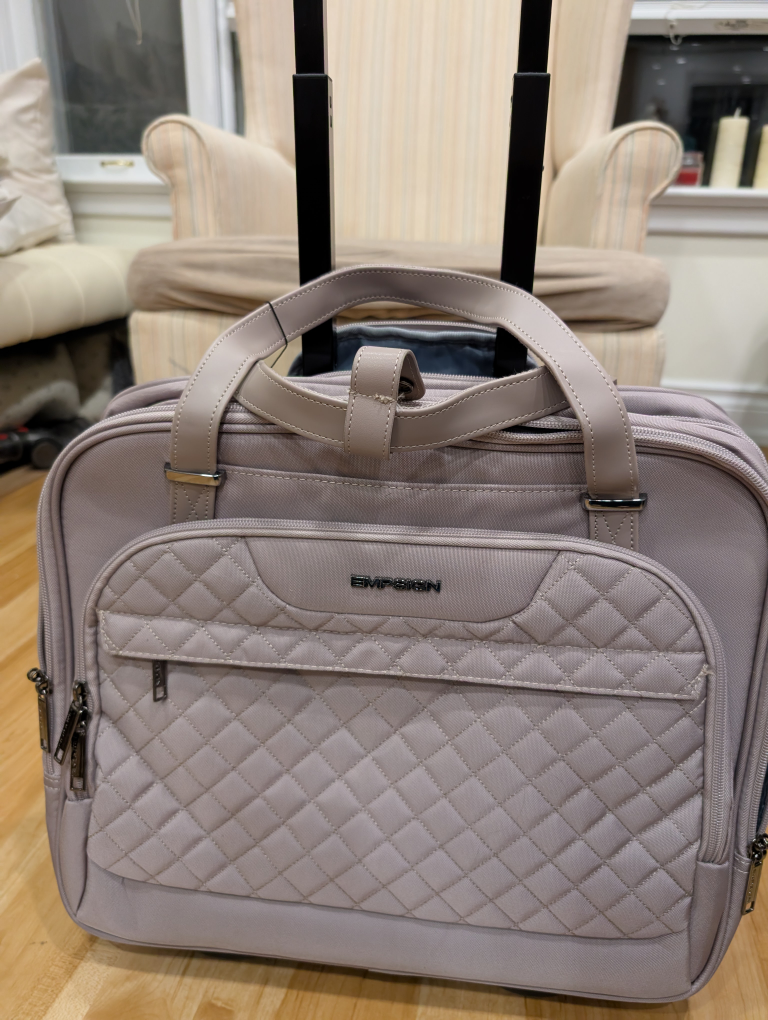EMPISIGN Rolling Laptop Bag Grey Pink - photo 4