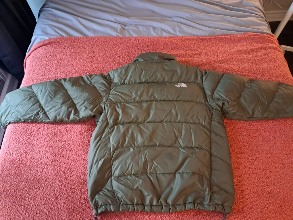 Men's The North Face 550 Down Jacket - Olive Green - Size M image indicator(7)