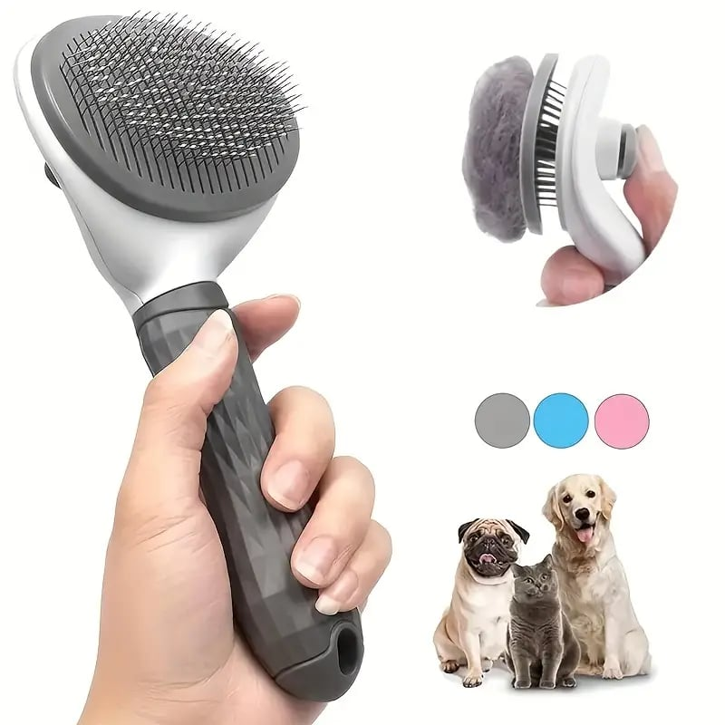 2-in-1 Pet Grooming Brush - Massage & Hair Removal