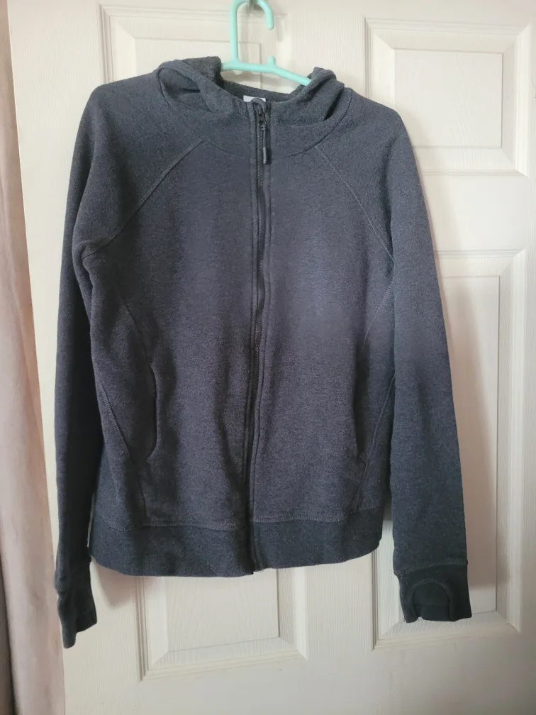 Lole Women's Charcoal Grey Zip-Up Hoodie Size L/G thumbnail