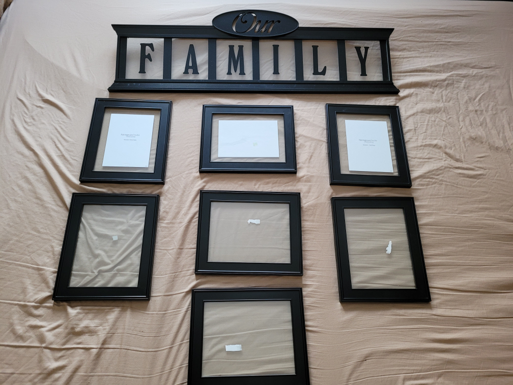 Family Photo Display with Seven Frames