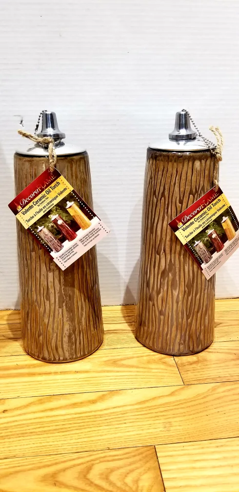 DecorFlame Valente Ceramic Oil Torches (Set of 2) image indicator(3)