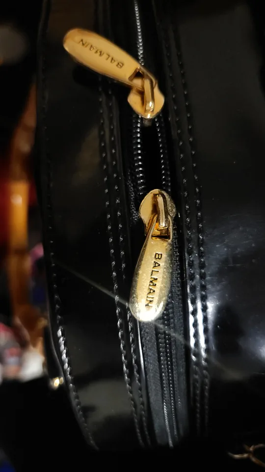 Pierre Balmain Black Patent Leather bag with Bamboo Handles image indicator(2)