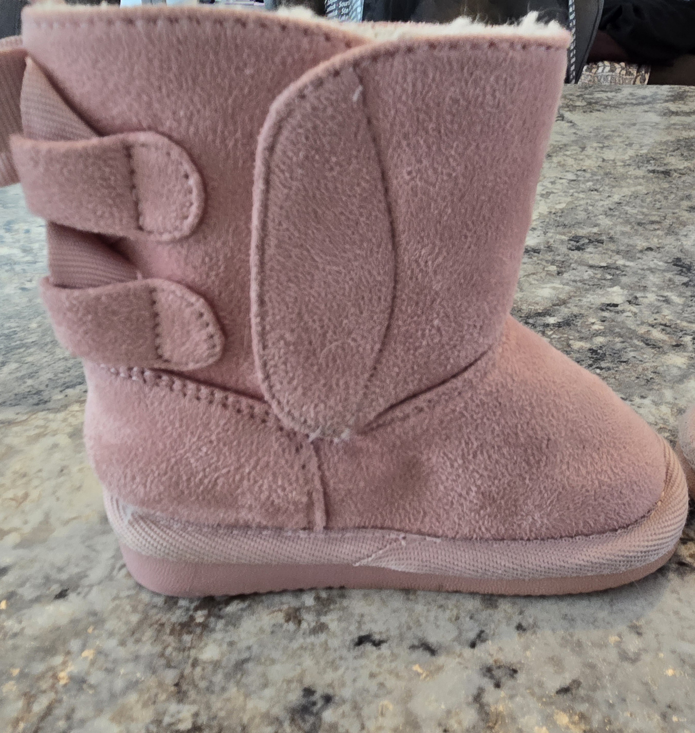 Baby Girl's Pink Suede Boots - Size 4 - photo 3