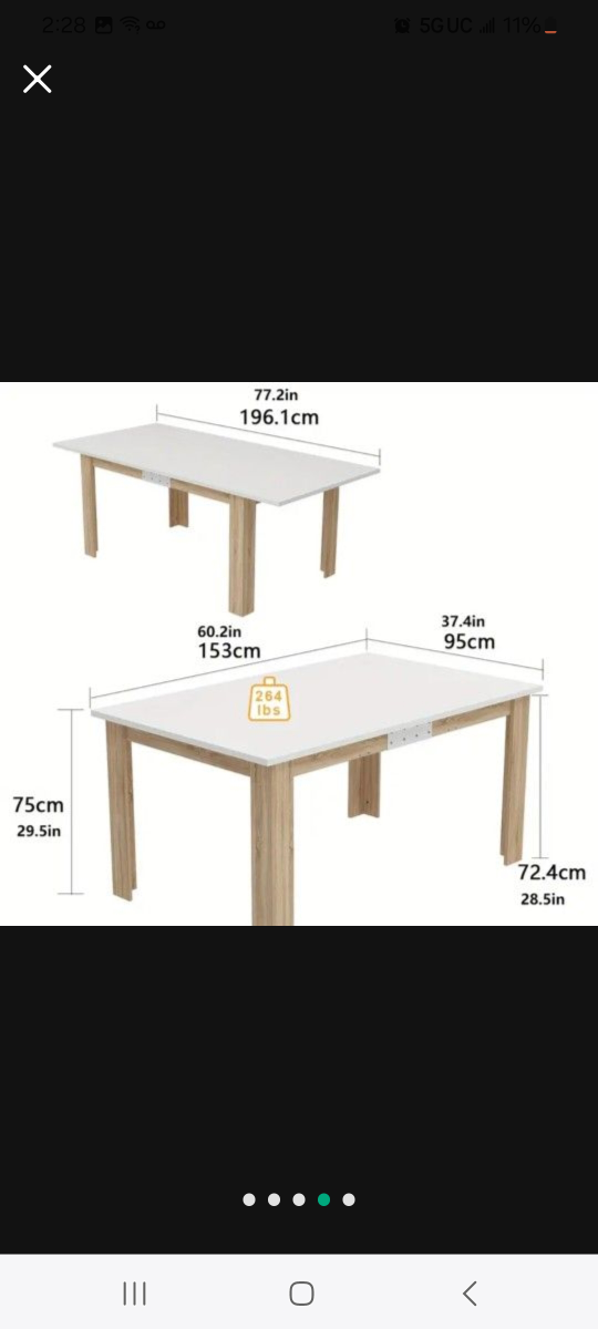 Extendable Dining Table no chairs included - photo 5
