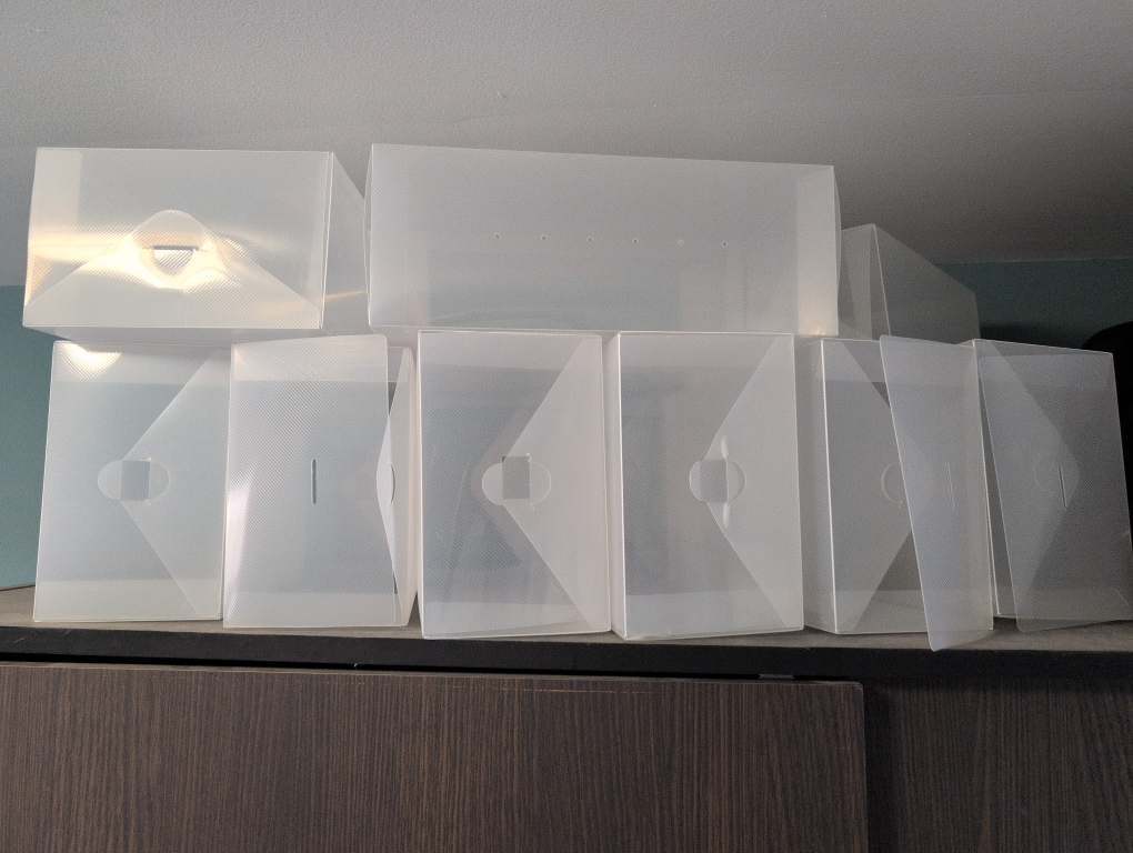 Stackable Clear Plastic Shoe Boxes