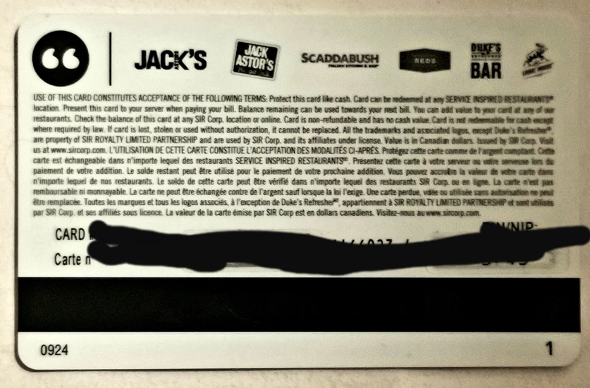 $50 Scaddabush Italian Kitchen & Bar Gift Card - photo 2