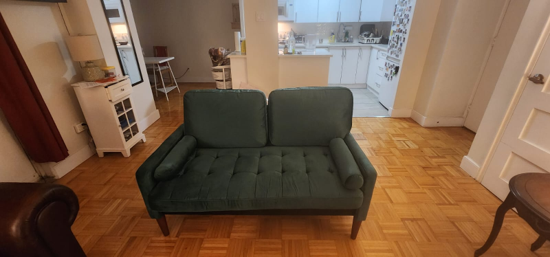 Modern Green Loveseat 2 Seater Sofa- NEVER USED& UNOPENED BOX - photo 2