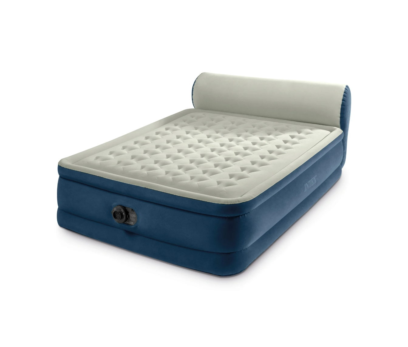 INTEX Dura-Beam Deluxe Queen Airbed with Built-in Pump