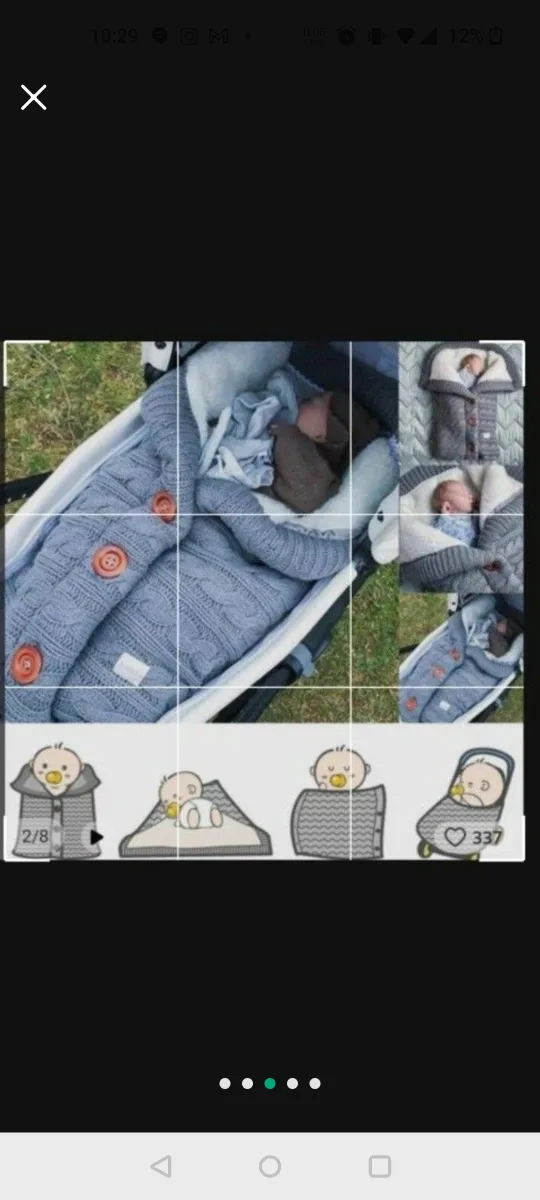 Insular Baby Sleeping Bag - Knitted Swaddle image indicator(3)