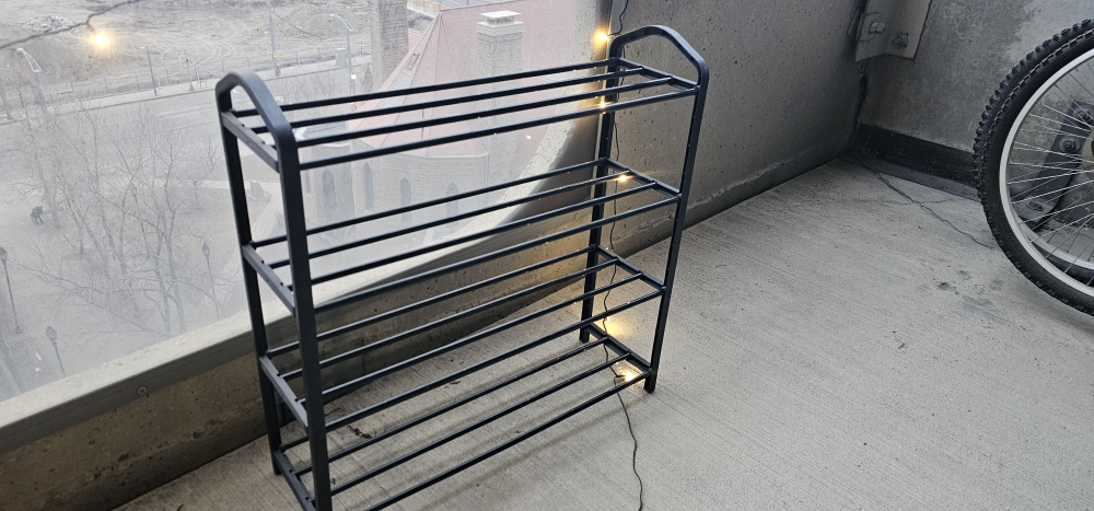 Black Metal Shoe Rack - photo 2