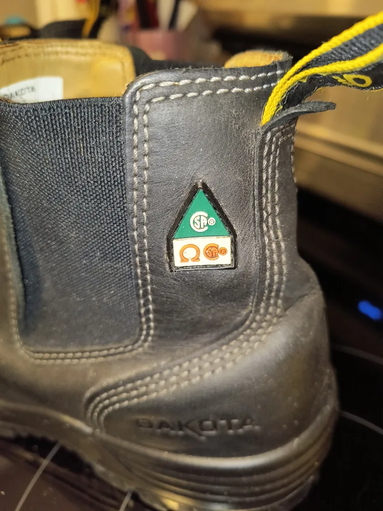 Dakota Men's Black Leather Work Boots Size 8.5 image indicator(4)