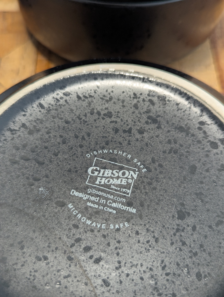 4 PCs set Gibson home lava stoneware bowls - photo 3