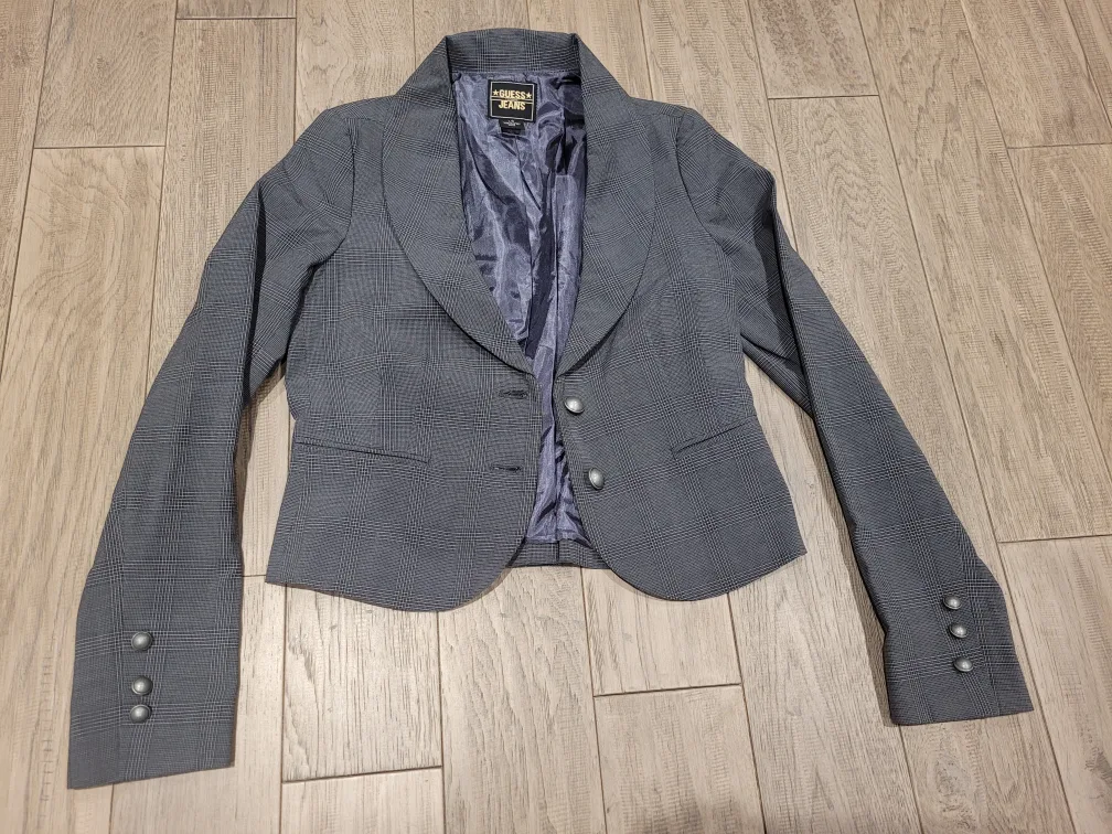 Women's Guess Grey Blazer Jacket Size small thumbnail