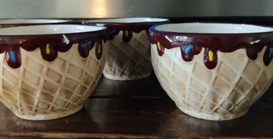 Set of 4 Waffle Cone Bowls - D'L usso Home Collection - photo 3