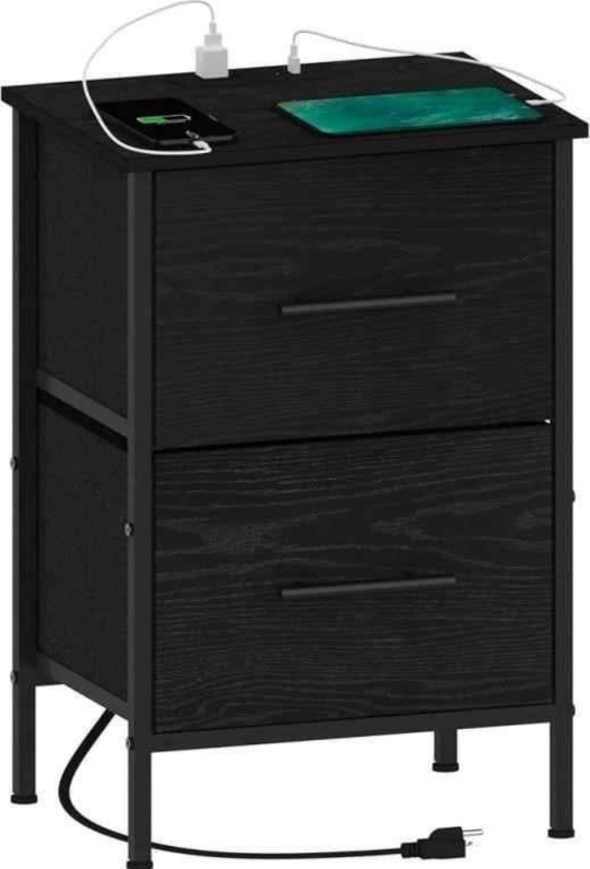 Sangmucen nighstand black