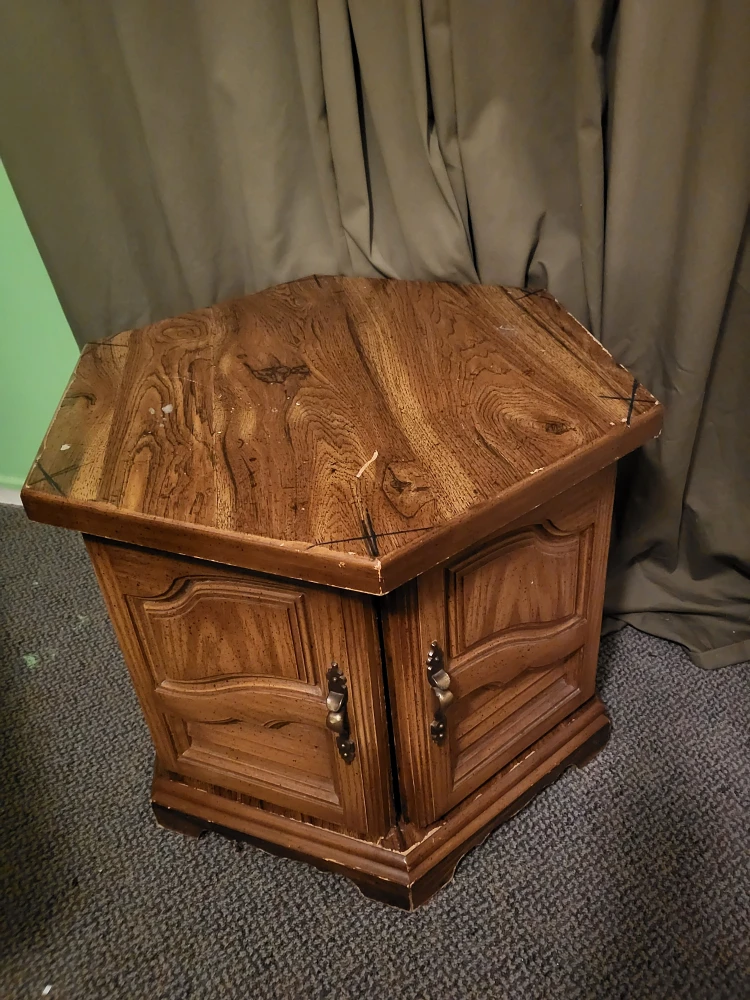Vintage Octagonal Corner Cabinet
