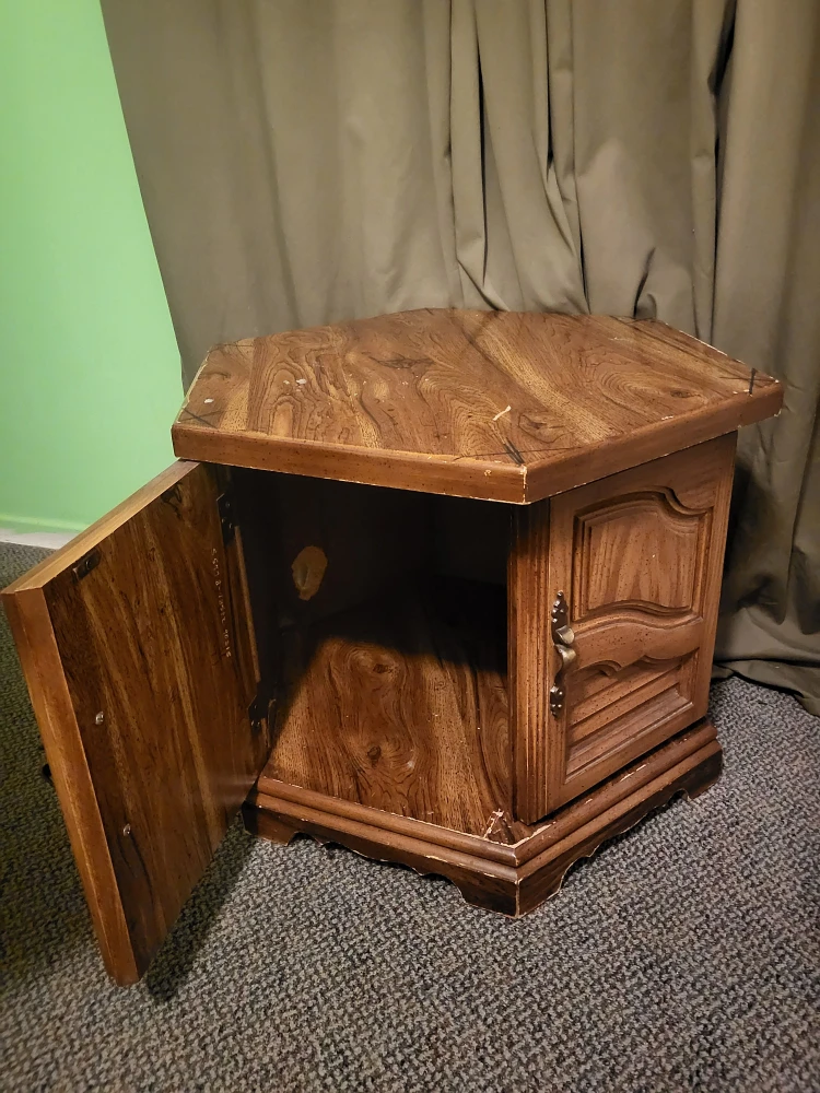 Vintage Octagonal Corner Cabinet - photo 3