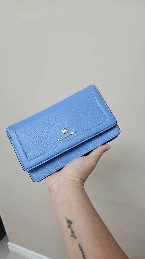 Michael Kors Light Blue Leather Crossbody Wallet - photo 2