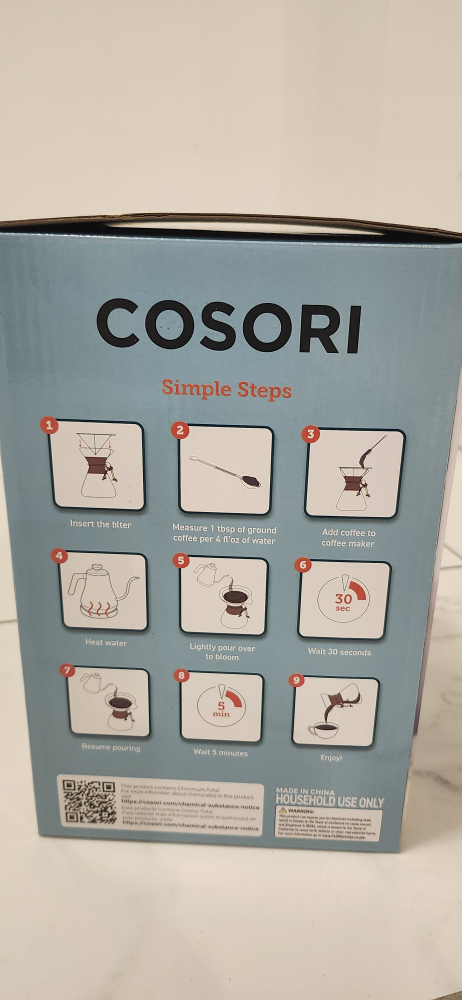 New - COSORI Original 8-Cup Pour-Over Coffee Maker - photo 2