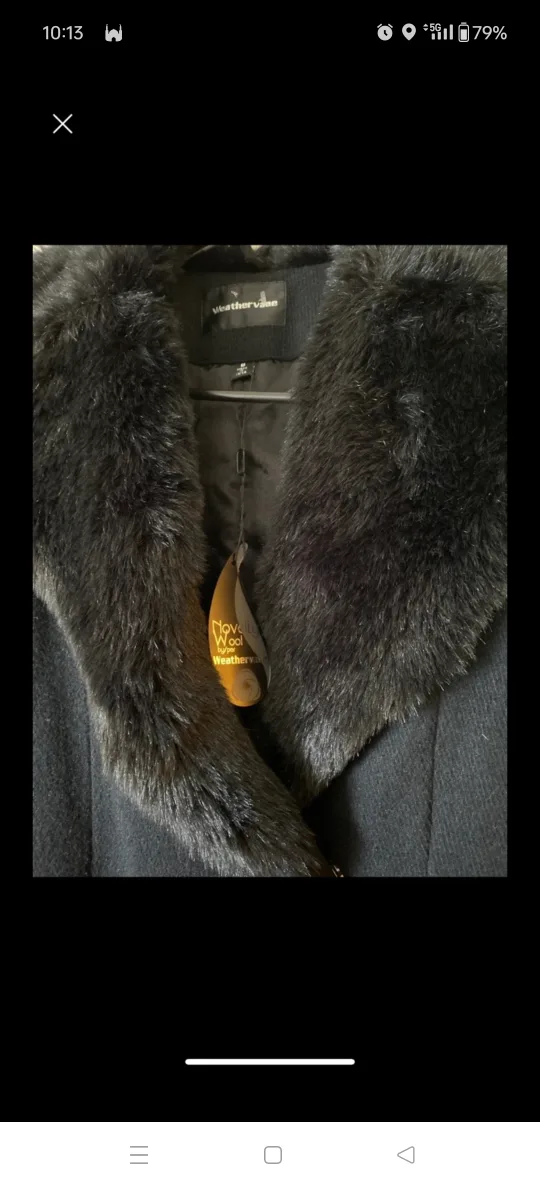 Weather Vane  Women's Black Faux Fur Trim Coat image indicator(3)