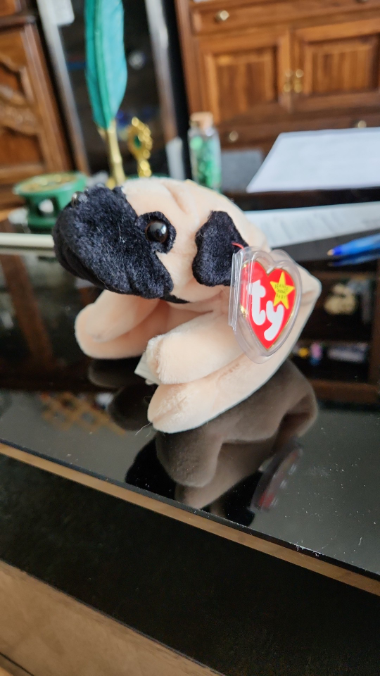 Ty Beanie Baby Pug "Pugsly"
