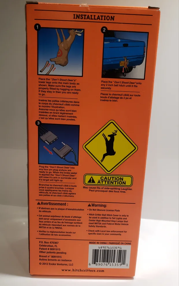Don't Shoot Deer Hitch Cover and Brake Light image indicator(2)
