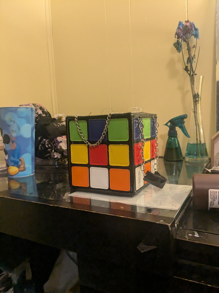 Rubik's Cube Shaped Handbag