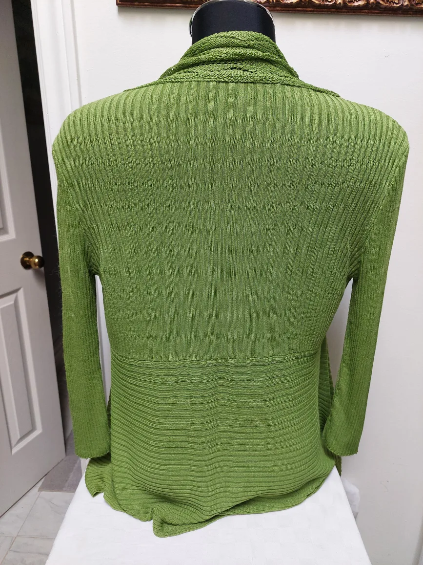 Women's Green Knit Cardigan image indicator(3)