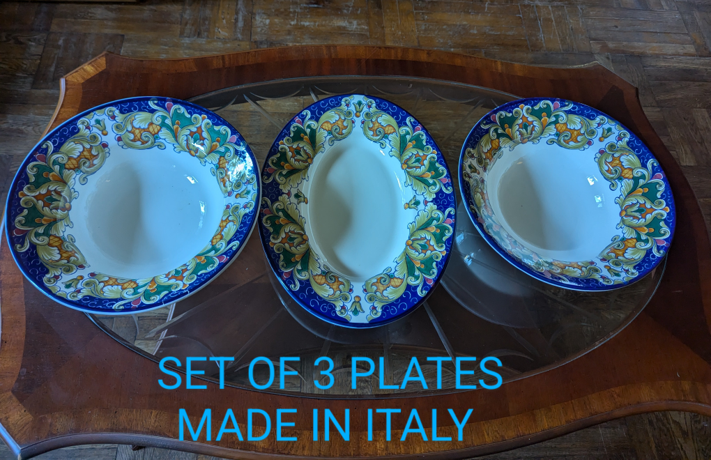 Set of 3 Italian Plates