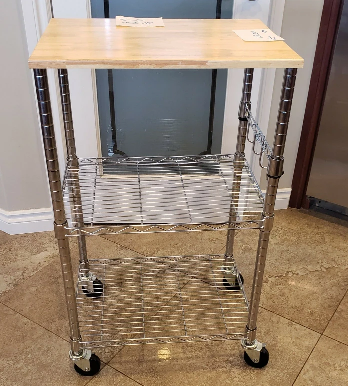 Kitchen Cart with Wooden Top - photo 2