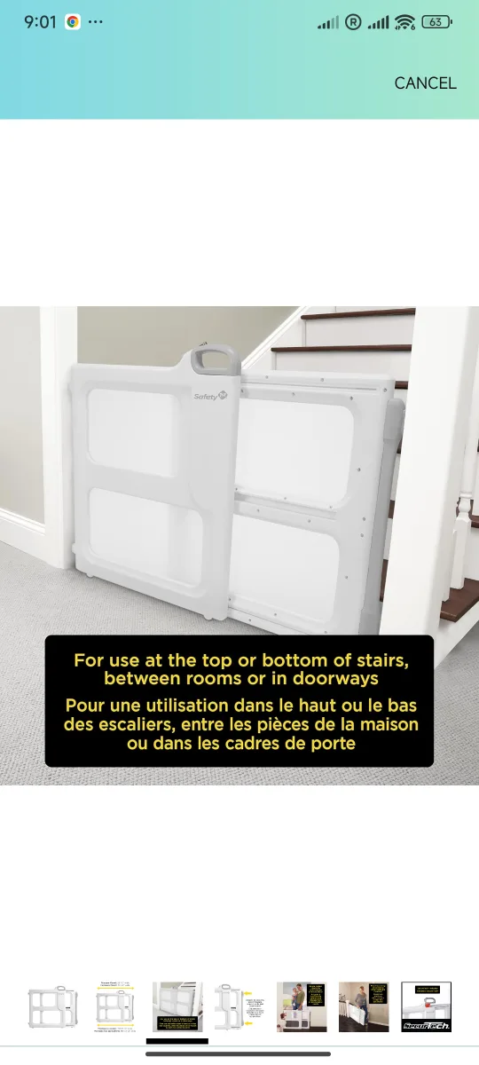 Safety 1st Perfect Fit Gate - White adjustable image indicator(3)