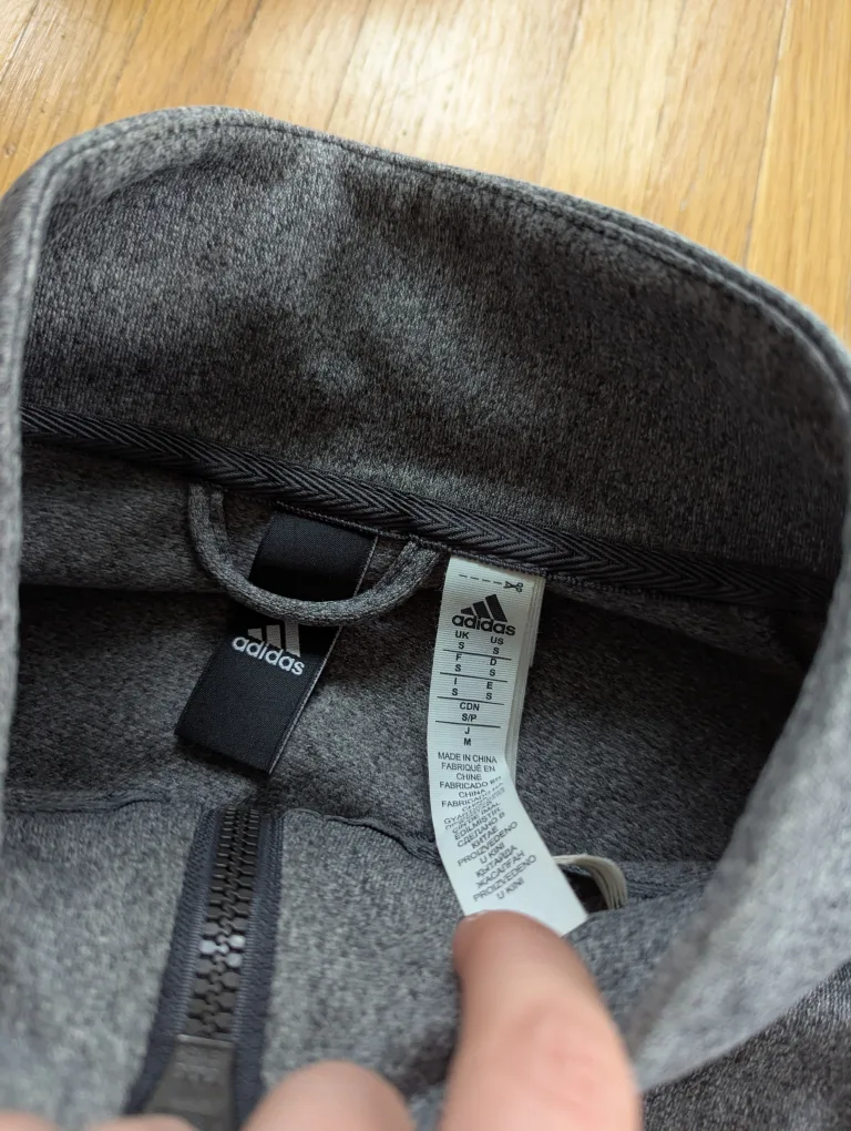 Adidas Men's Grey Zip-Up Track Jacket Size S image indicator(3)