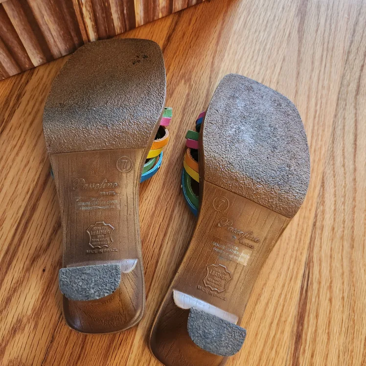 Passofino Women's Size 7 Multicoloured Slip On Heels image indicator(2)