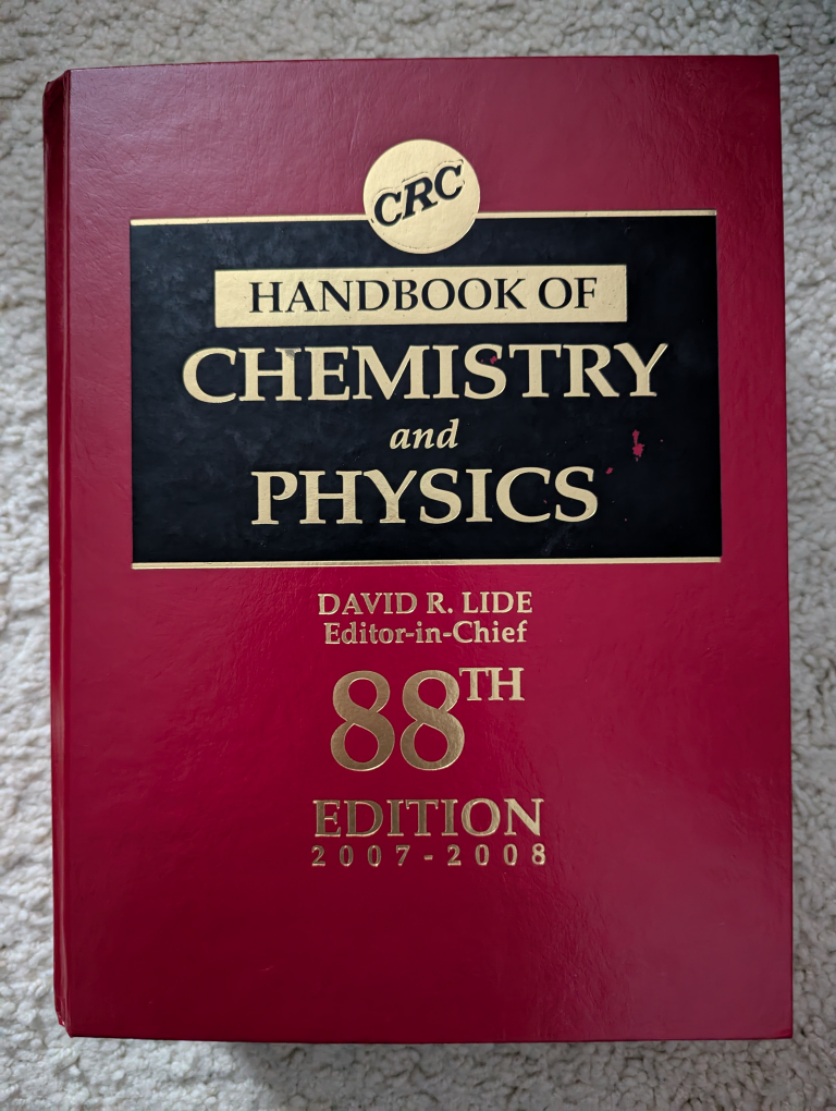 CRC Handbook of Chemistry and Physics, 88th Edition