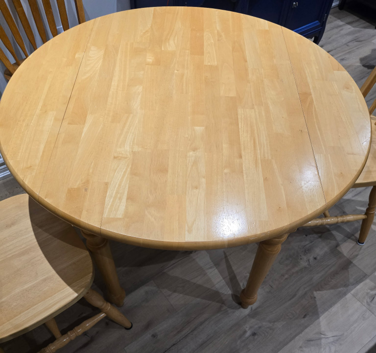 Wooden Drop Leaf Table and Chairs Set - photo 2