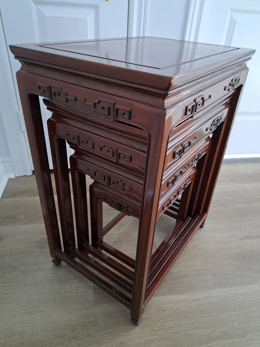 Set of Four Vintage Chinese Nest of Tables image indicator(6)