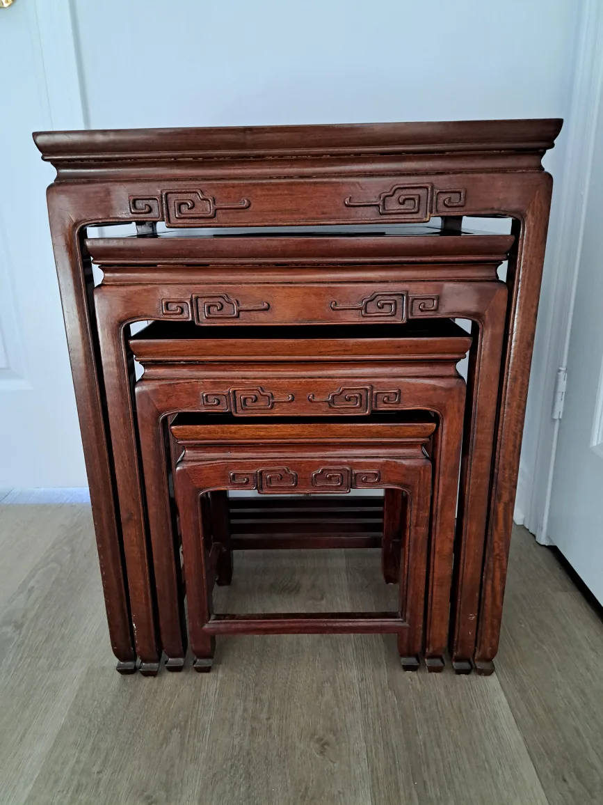 Set of Four Vintage Chinese Nest of Tables image indicator(7)